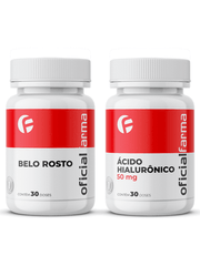 Composto Clareador de Manchas Faciais (Belo Rosto) 30 Cápsulas + Ácido Hialurônico 50mg 30 Doses