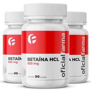 3 Betaína HCL 650mg 90 Doses